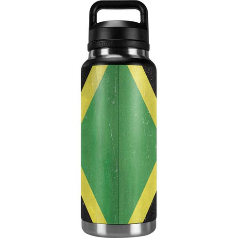 Jamaica Flag Distressed YETI Rambler 36oz Bottle Skin